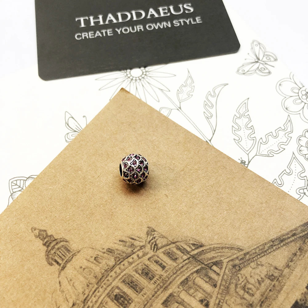 925 Sterling Silver Red Fish Bead Charm – Jewelry Accessory for Women