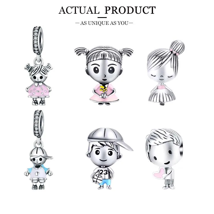 WOSTU 925 Sterling Silver Mixed Charms | Pet, Camera, Bee, Coffee & Ladybug Beads – Fit Original Pandora DIY Bracelet Jewelry