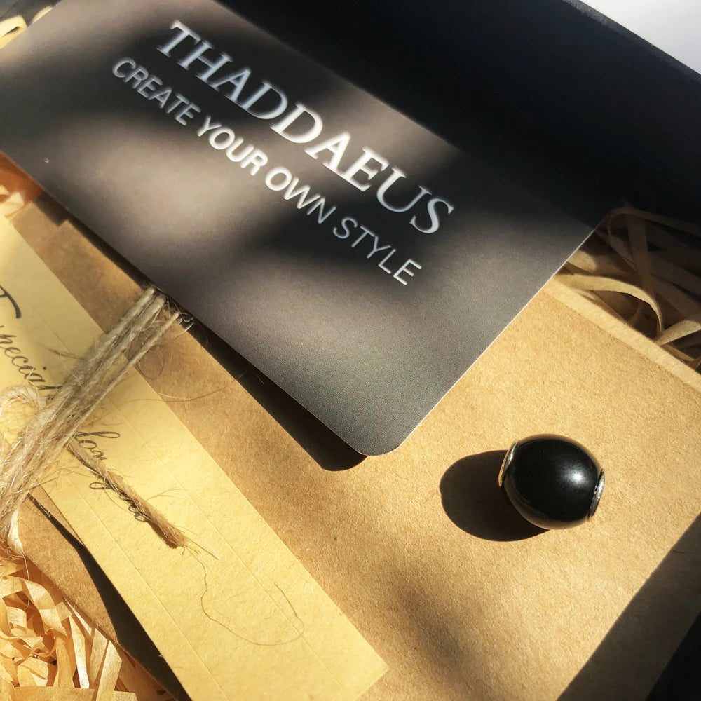 Black Beads 925 Sterling Silver Charms – Jewelry Accessories Gift for Women & Men