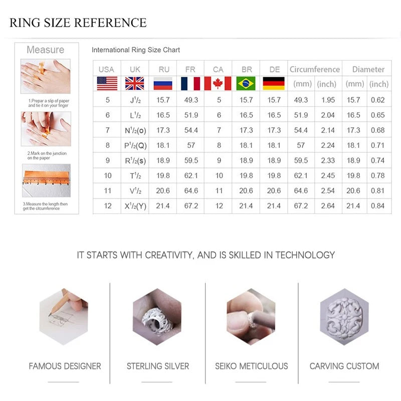 HuiSept 925 Sterling Silver Zircon Gemstone Ring for Women – Wedding, Promise & Party Jewelry Gift