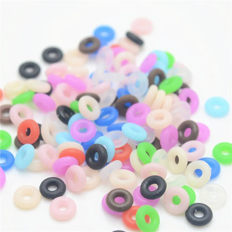 100Pcs Rubber Charms Beads | European DIY Beads Fit Pandora Bracelets & Bangles – Fashion Jewelry JS1031