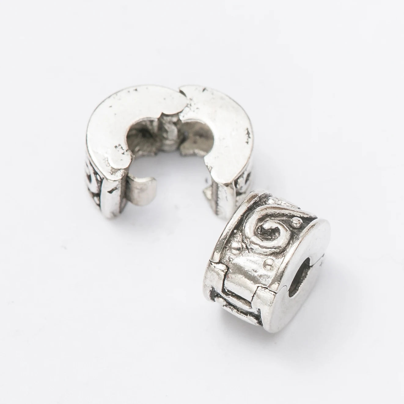 Silver Plated Positioning Plug Charms Beads | 5Pcs European DIY Beads Fit Pandora Bracelets & Bangles – Fashion Jewelry