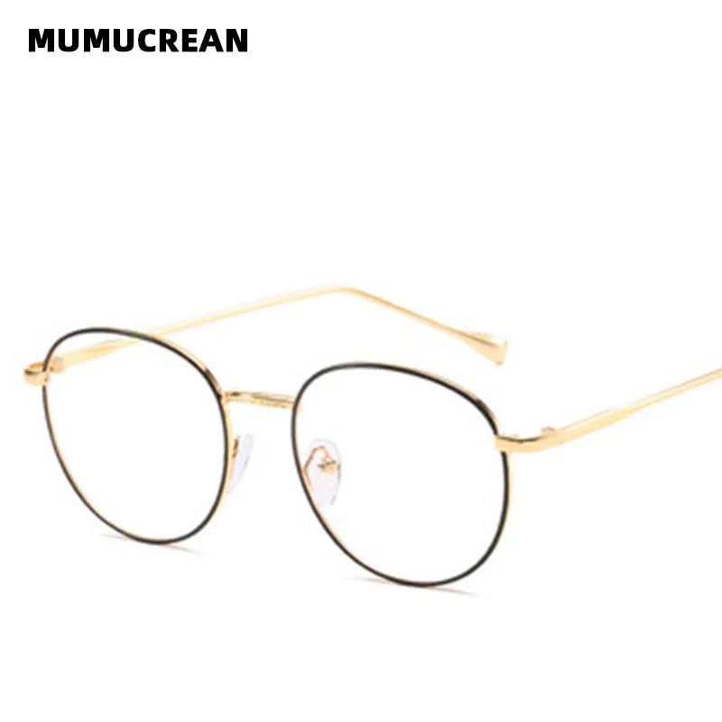 Unisex Metal Round Frame Blue Light Blocking Glasses – Stylish Anti-Blue Light Eyewear for Men & Women