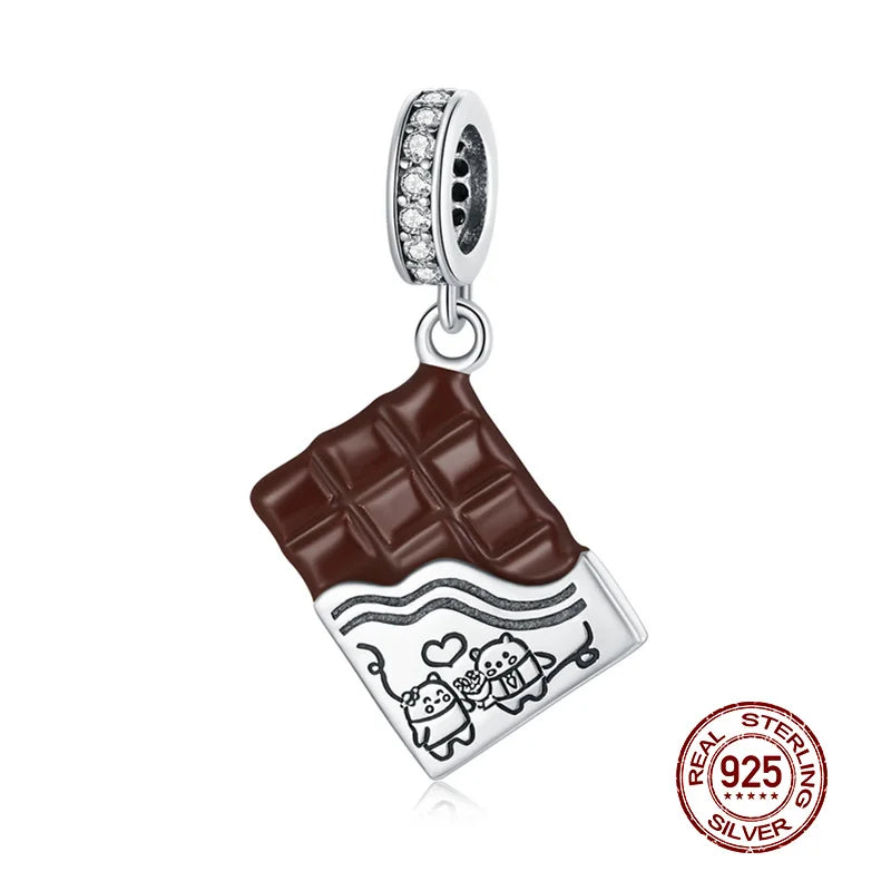 WOSTU 925 Sterling Silver Mixed Charms | Pet, Camera, Bee, Coffee & Ladybug Beads – Fit Original Pandora DIY Bracelet Jewelry