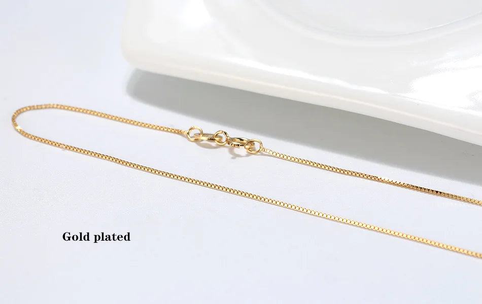 Rinntin 925 Sterling Silver Italian Handmade Chopin Chain Necklace | Simple 1.2mm Women’s Fashion Jewelry SC53