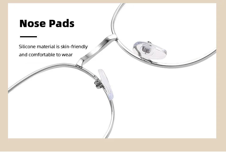 Unisex Metal Round Frame Blue Light Blocking Glasses – Stylish Anti-Blue Light Eyewear for Men & Women