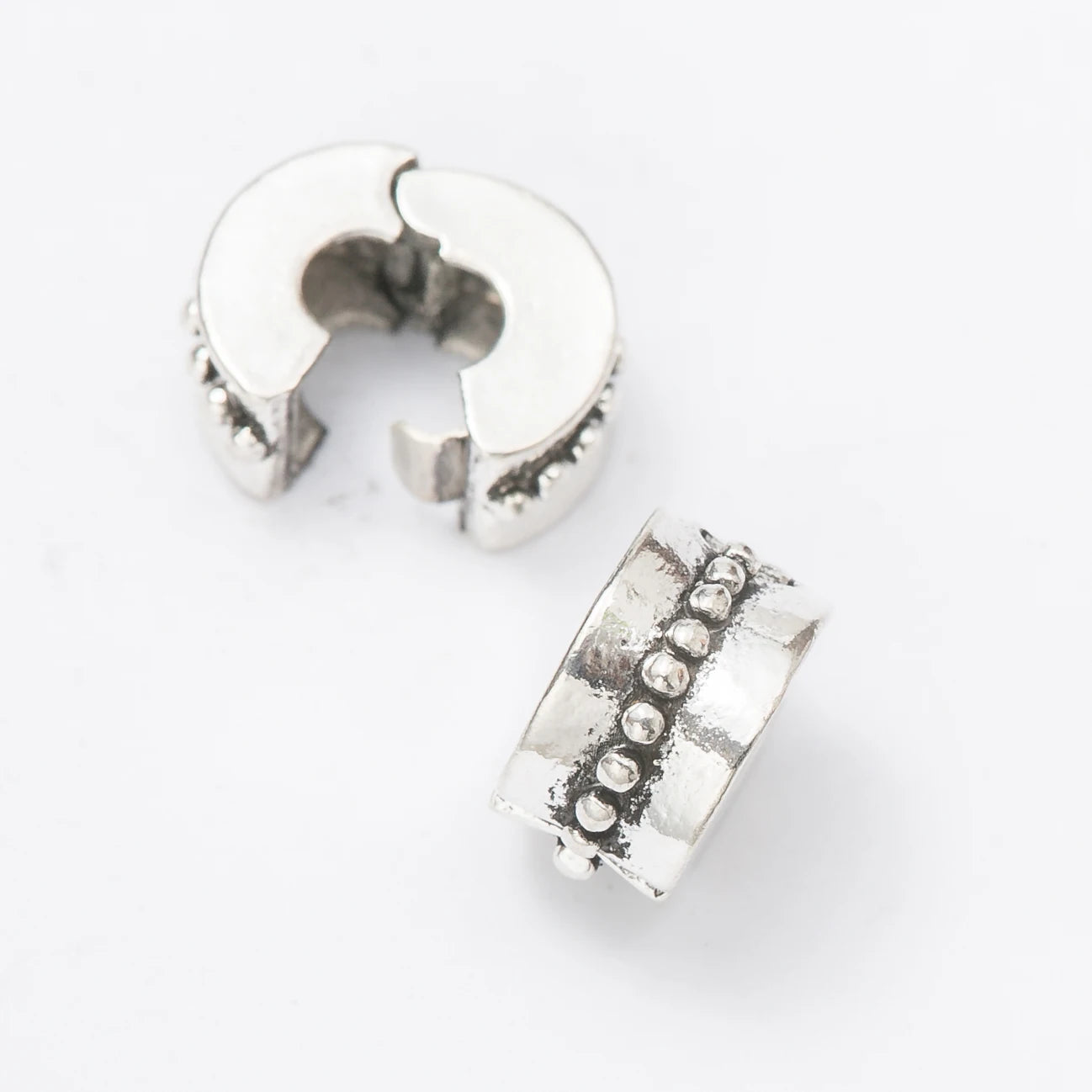 Silver Plated Positioning Plug Charms Beads | 5Pcs European DIY Beads Fit Pandora Bracelets & Bangles – Fashion Jewelry