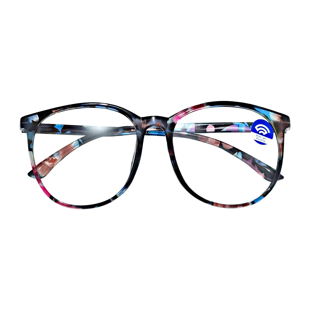 Transparent Computer Glasses Frame – Unisex Anti Blue Light Round Eyewear | Optical Spectacle Eyeglasses for Men & Women