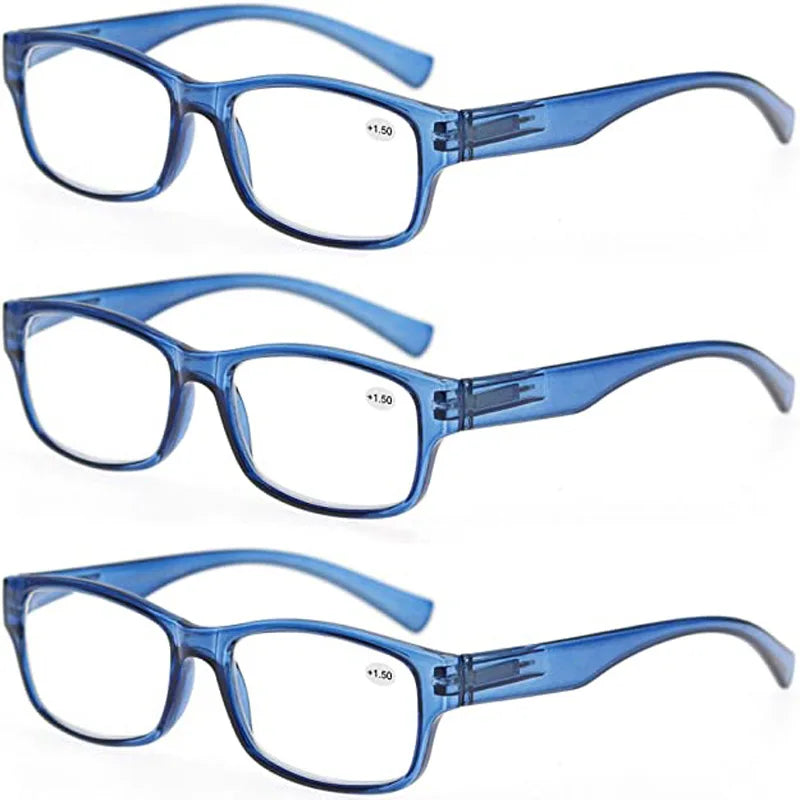 MODFANS 3 Pack Reading Glasses for Men – Vintage Square Frame Eyeglasses with Spring Hinges | High Quality & Great Value