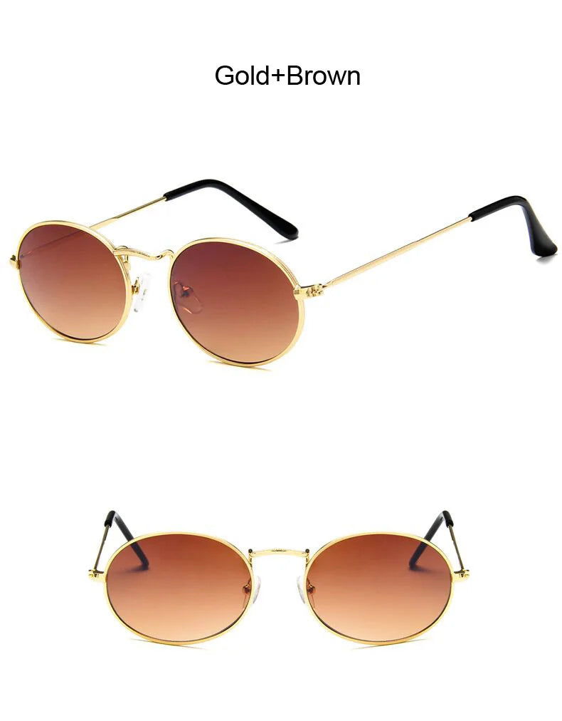 Small Oval Mirror Sunglasses for Women – Pink Luxury Brand Designer Eyewear Shades | Alloy Black Sun Glasses Female UV400