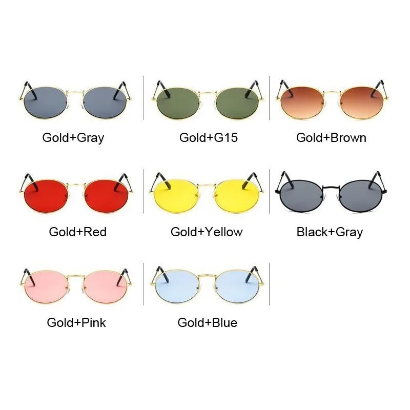Small Oval Mirror Sunglasses for Women – Pink Luxury Brand Designer Eyewear Shades | Alloy Black Sun Glasses Female UV400