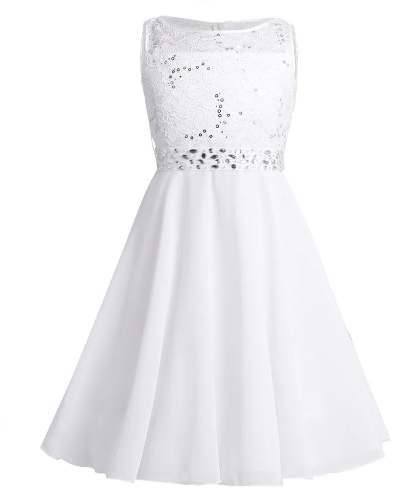 Elegant Girls Flower Princess Dress – Infant & Kids Tulle Lace Party, Bridesmaid, Ball Gown Tutu Dress