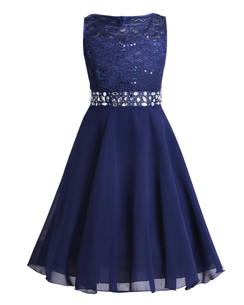 Elegant Girls Flower Princess Dress – Infant & Kids Tulle Lace Party, Bridesmaid, Ball Gown Tutu Dress