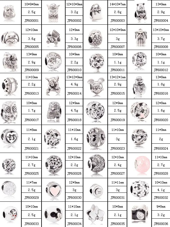 925 Sterling Silver Zirconia Heart Flower Enamel Lock Clip Stopper Beads Fit Pandora Bracelet