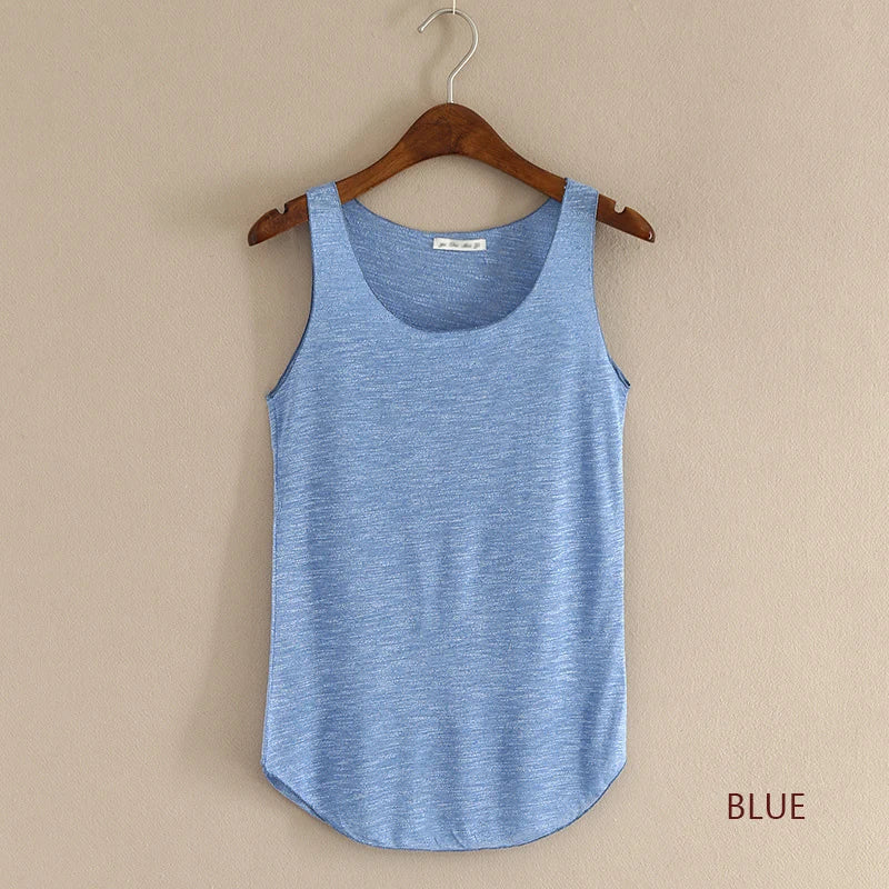 HOT Summer Women Fitness Tank Top – Plus Size Loose Cotton O-Neck Slim Casual T-Shirt 🌿🔥