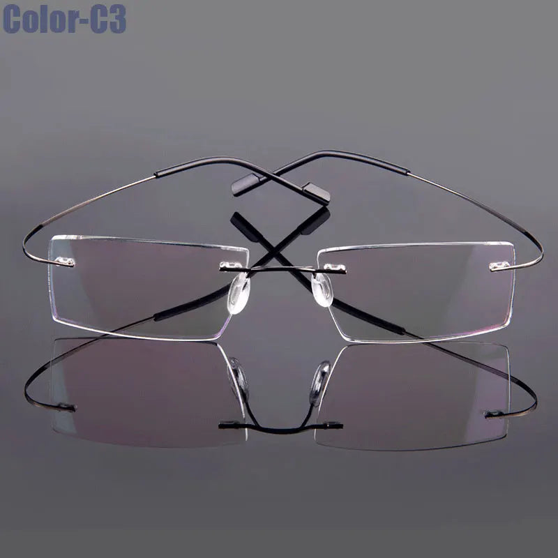 Gmei Optical Rimless Glasses – Ultralight Flexible Memory Alloy Prescription Frames (9 Colors)