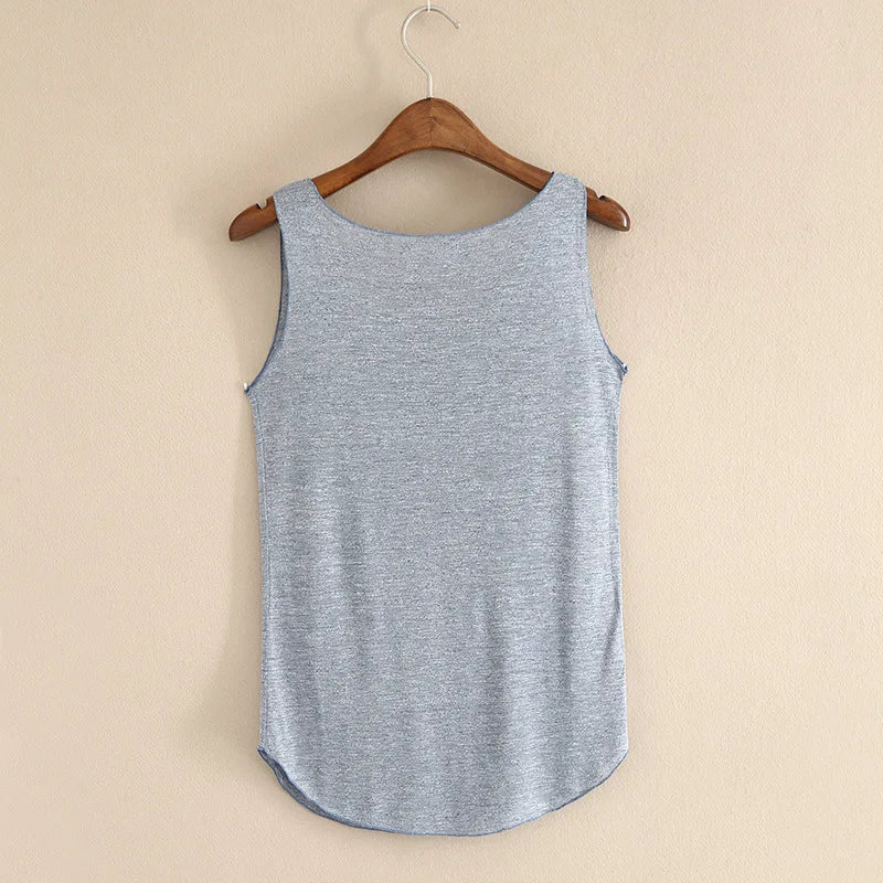 HOT Summer Women Fitness Tank Top – Plus Size Loose Cotton O-Neck Slim Casual T-Shirt 🌿🔥