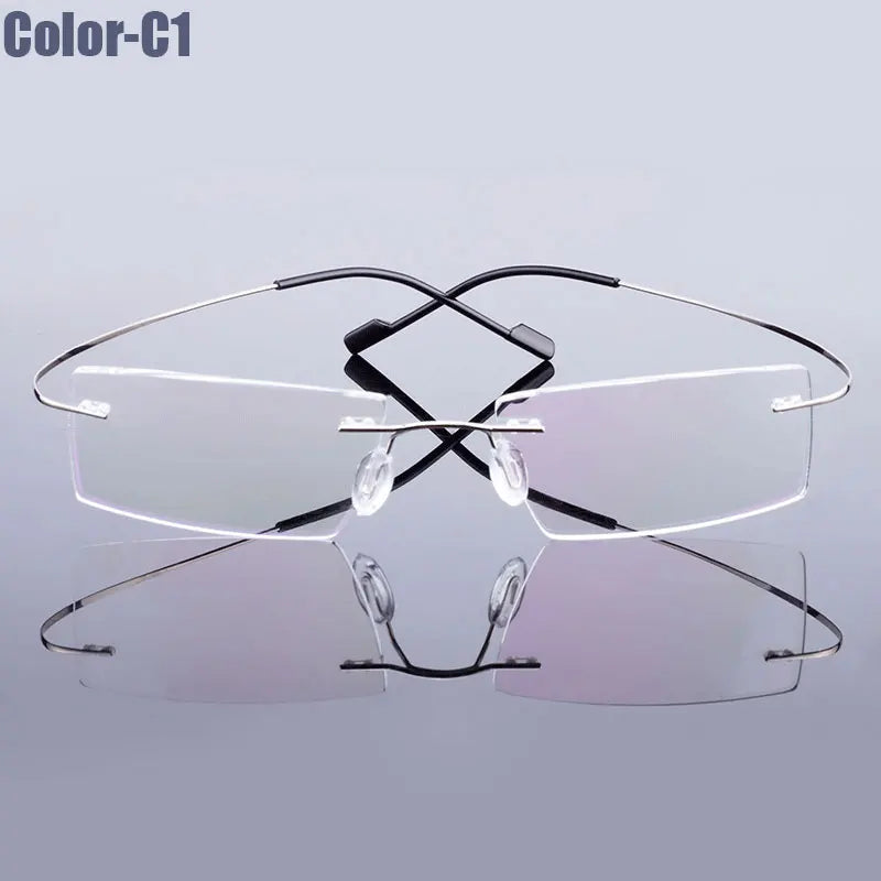 Gmei Optical Rimless Glasses – Ultralight Flexible Memory Alloy Prescription Frames (9 Colors)