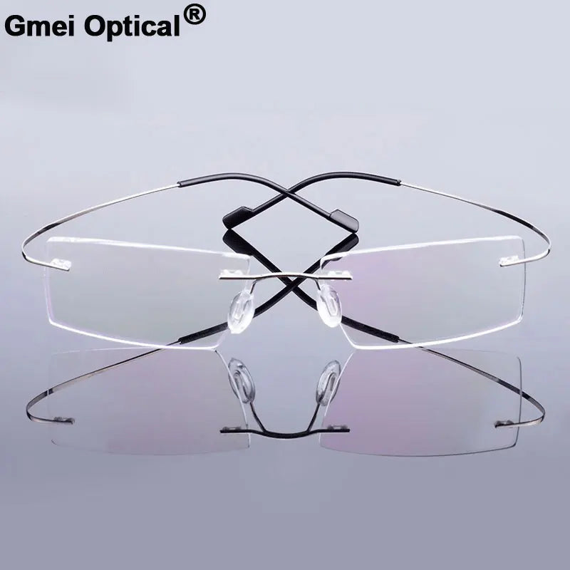 Gmei Optical Rimless Glasses – Ultralight Flexible Memory Alloy Prescription Frames (9 Colors)