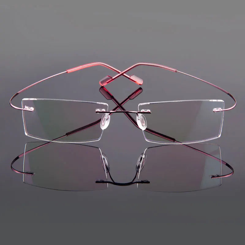 Gmei Optical Rimless Glasses – Ultralight Flexible Memory Alloy Prescription Frames (9 Colors)