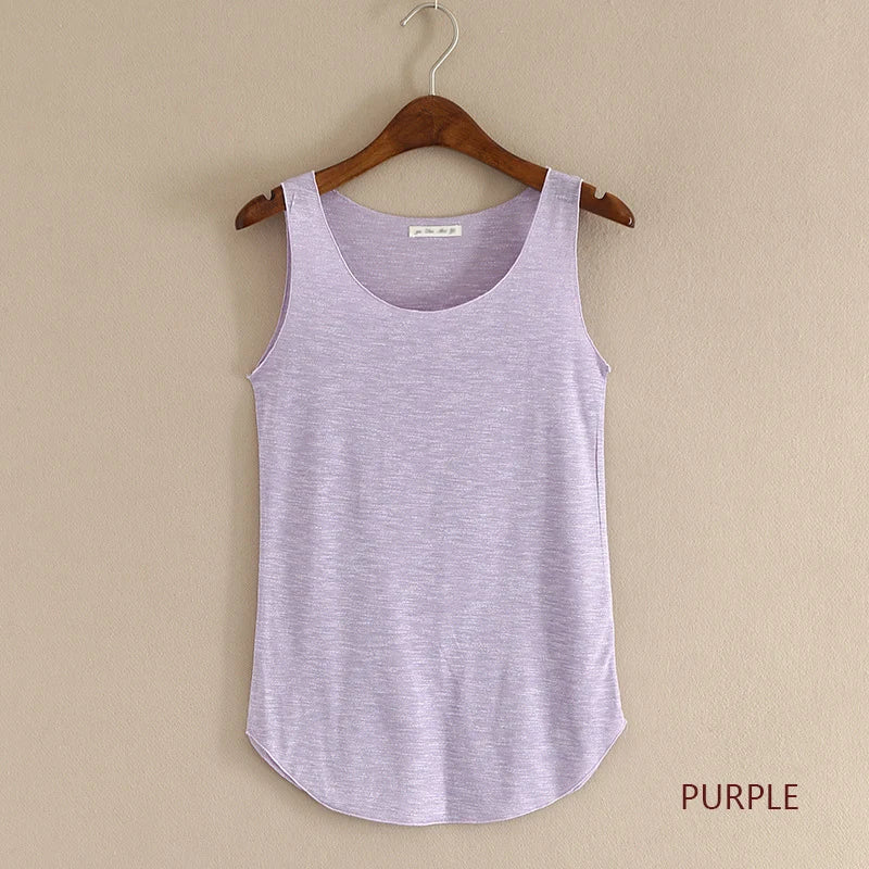 HOT Summer Women Fitness Tank Top – Plus Size Loose Cotton O-Neck Slim Casual T-Shirt 🌿🔥