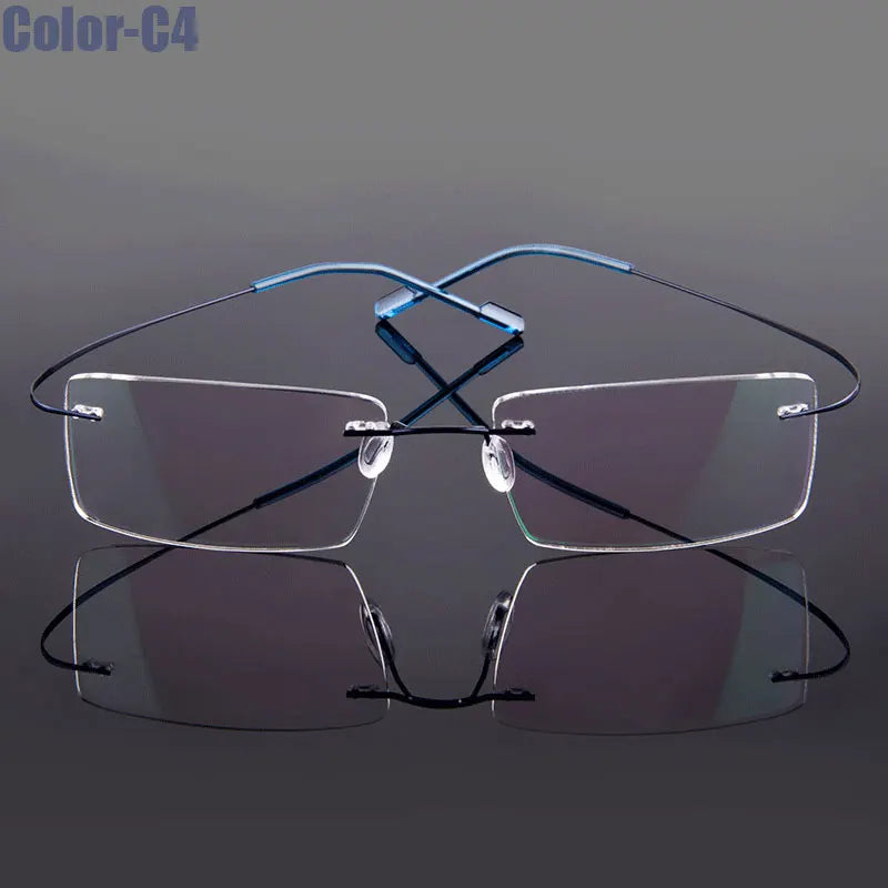 Gmei Optical Rimless Glasses – Ultralight Flexible Memory Alloy Prescription Frames (9 Colors)