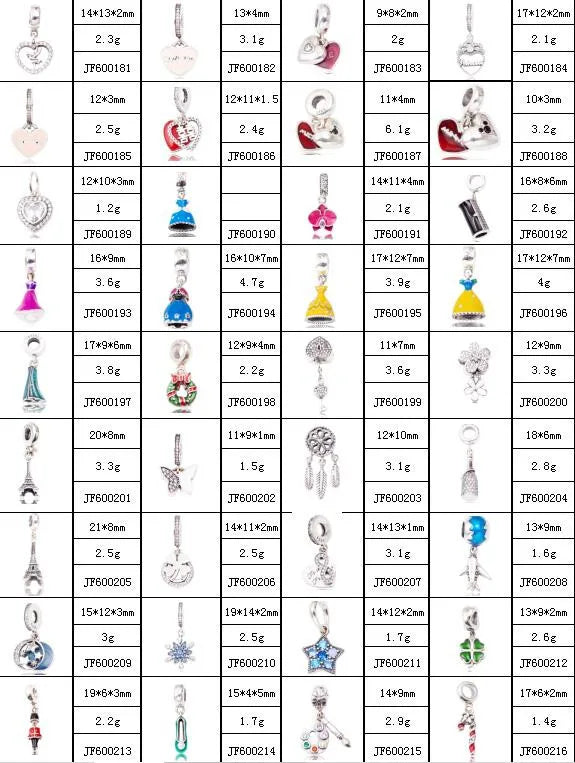 925 Sterling Silver Zirconia Heart Flower Enamel Lock Clip Stopper Beads Fit Pandora Bracelet