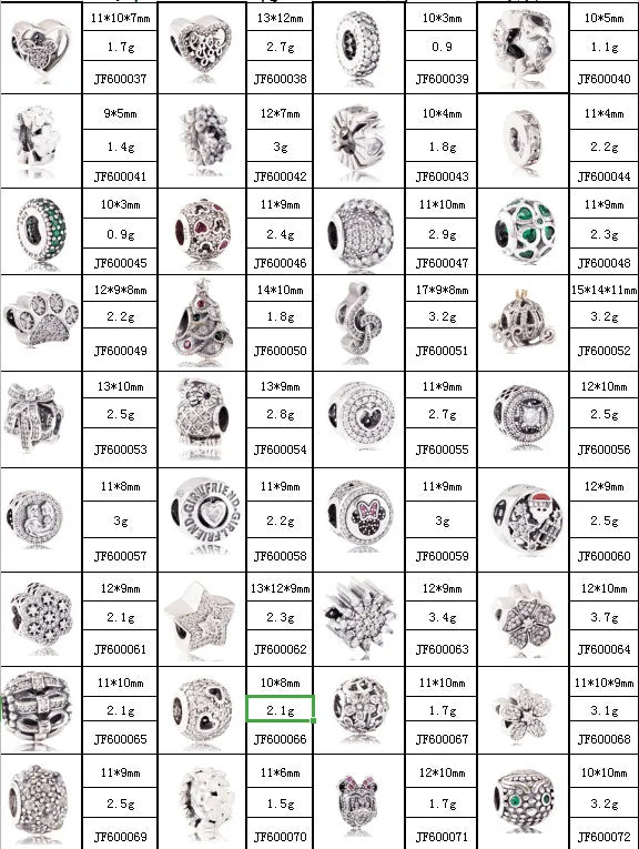 925 Sterling Silver Zirconia Heart Flower Enamel Lock Clip Stopper Beads Fit Pandora Bracelet