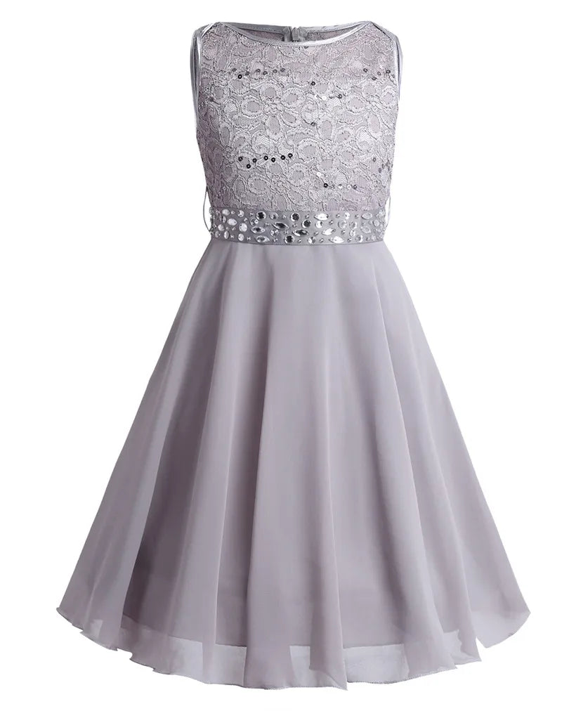Elegant Girls Flower Princess Dress – Infant & Kids Tulle Lace Party, Bridesmaid, Ball Gown Tutu Dress