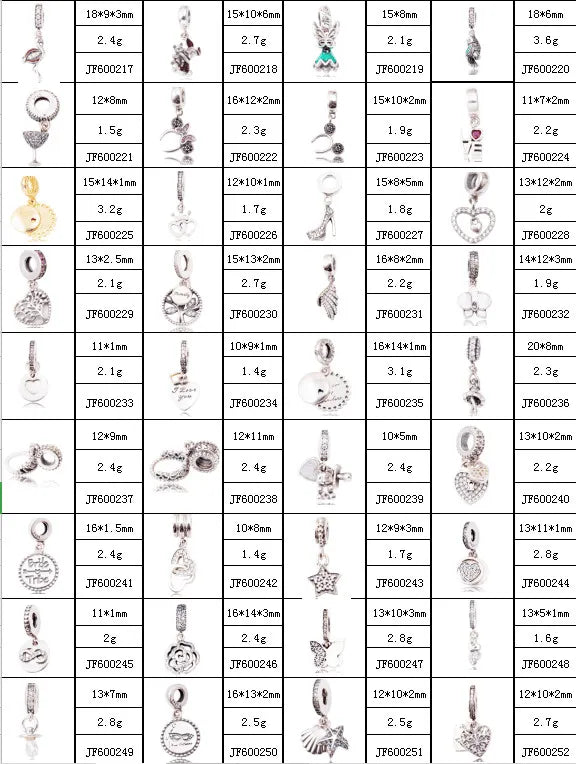 925 Sterling Silver Zirconia Heart Flower Enamel Lock Clip Stopper Beads Fit Pandora Bracelet