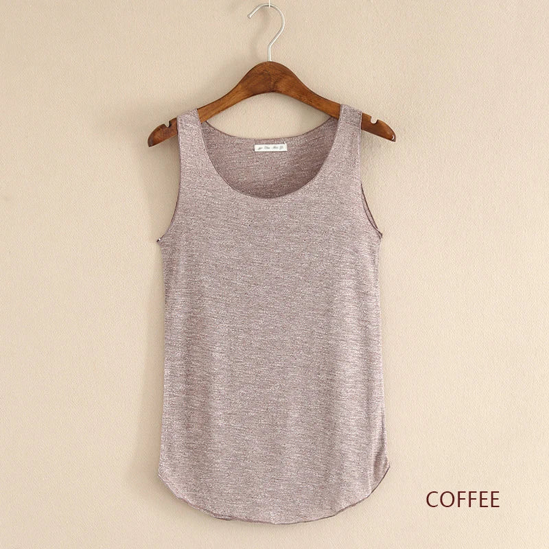 HOT Summer Women Fitness Tank Top – Plus Size Loose Cotton O-Neck Slim Casual T-Shirt 🌿🔥