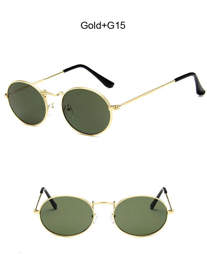 Small Oval Mirror Sunglasses for Women – Pink Luxury Brand Designer Eyewear Shades | Alloy Black Sun Glasses Female UV400