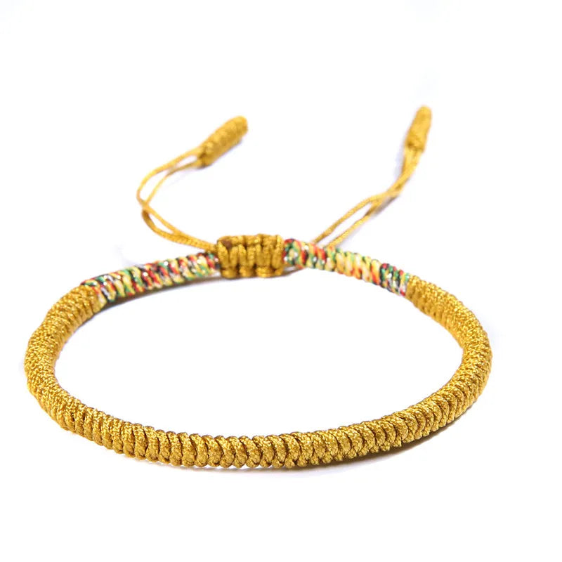 Multicolor Tibetan Knot Rope Bracelet | Handmade Lucky Charm Friendship Bracelet for Women & Men