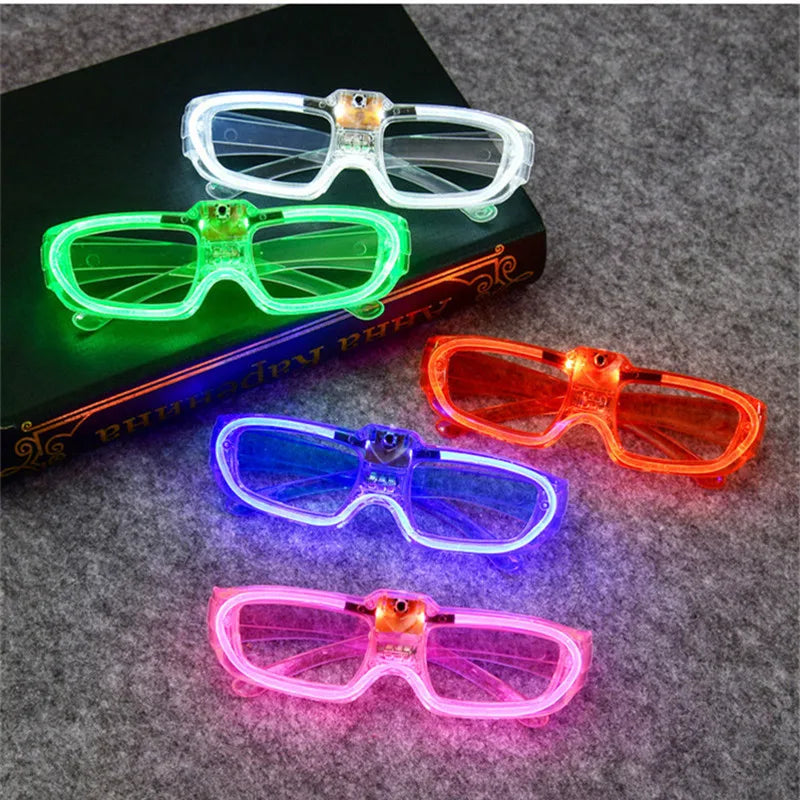 Flash Glasses – Party & Carnival Novelty Shutter Shades | Glow in the Dark Neon Flashing Glasses for Birthday & Mardi Gras