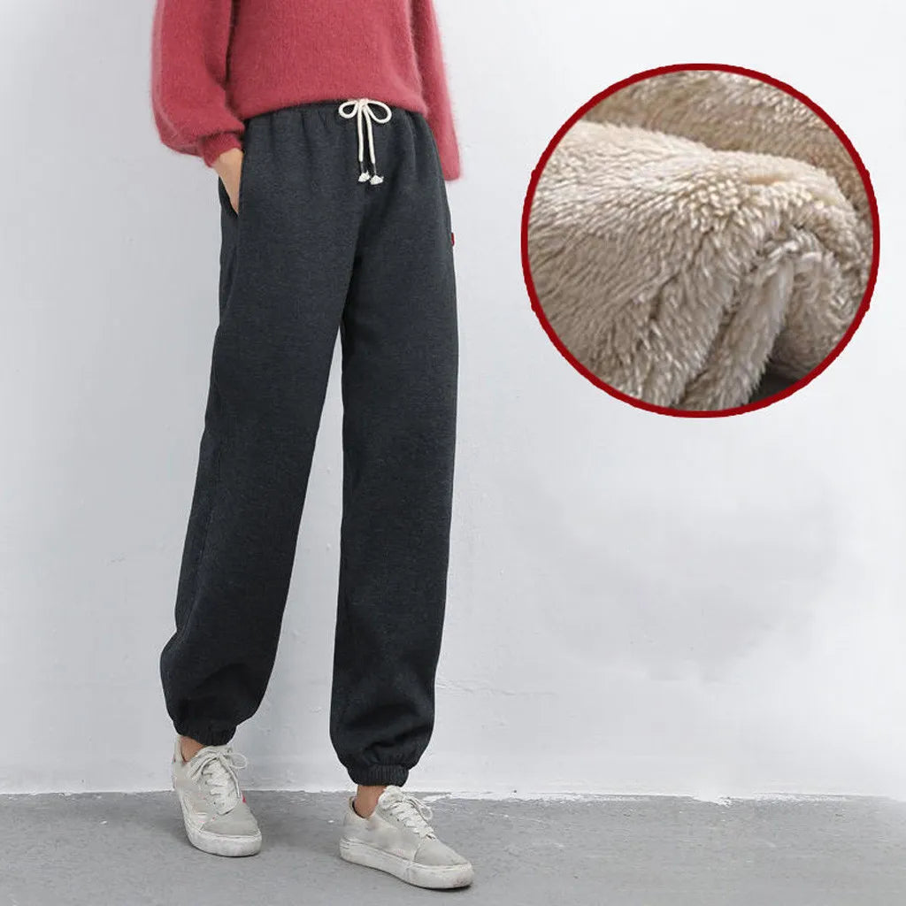 Women’s Winter Warm Leggings – Thick Fleece Plus Size Long Pants | Fashion Casual Solid Color Trousers