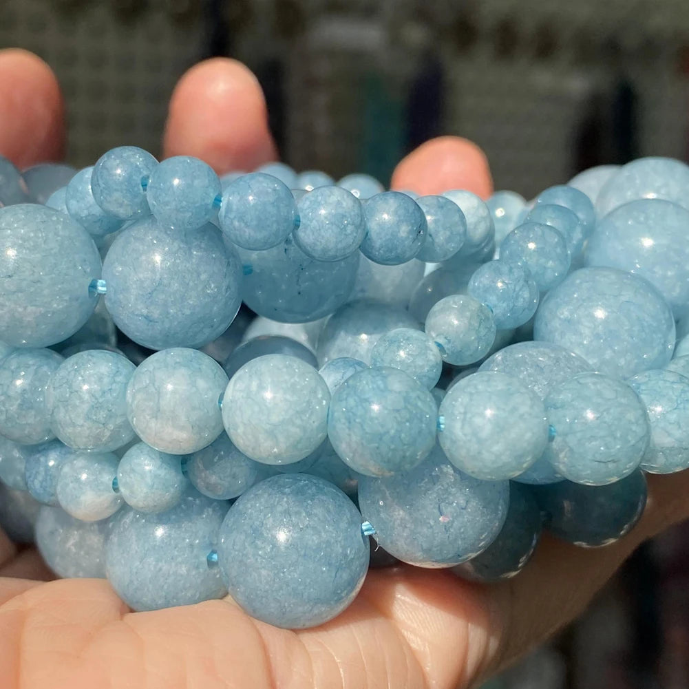 Natural Stone Beads 4 6 8 10mm Tiger Eye Lava Amazonite Turquoise Agate Jasper Beads for DIY Jewelry Making