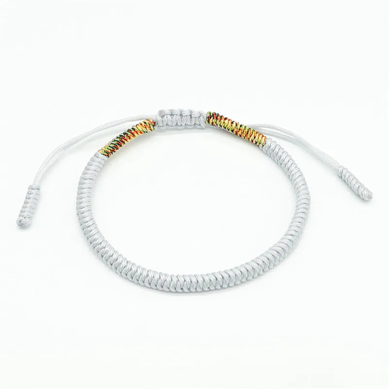 Multicolor Tibetan Knot Rope Bracelet | Handmade Lucky Charm Friendship Bracelet for Women & Men