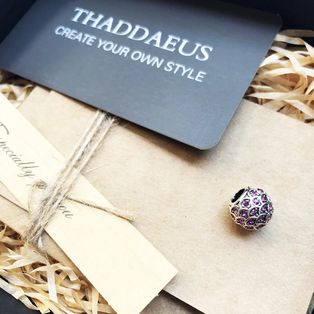 925 Sterling Silver Red Fish Bead Charm – Jewelry Accessory for Women