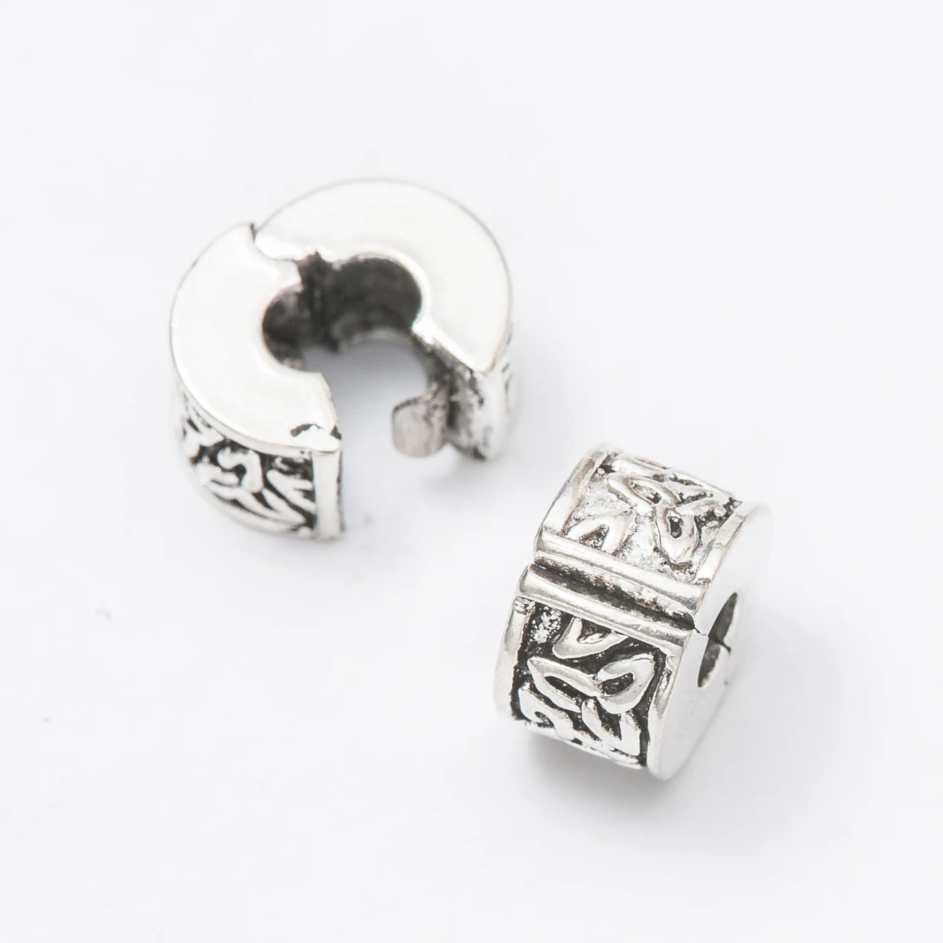 Silver Plated Positioning Plug Charms Beads | 5Pcs European DIY Beads Fit Pandora Bracelets & Bangles – Fashion Jewelry
