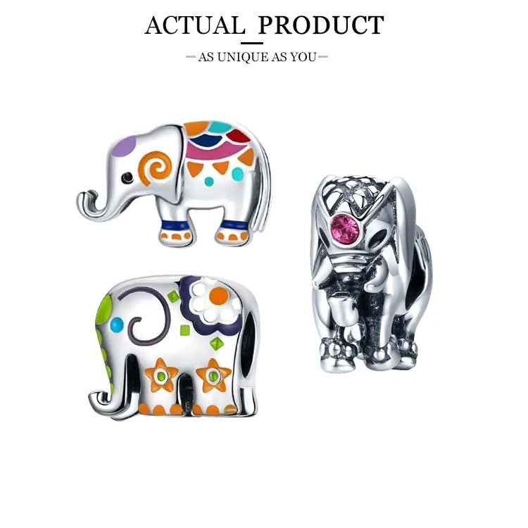 WOSTU 925 Sterling Silver Mixed Charms | Pet, Camera, Bee, Coffee & Ladybug Beads – Fit Original Pandora DIY Bracelet Jewelry