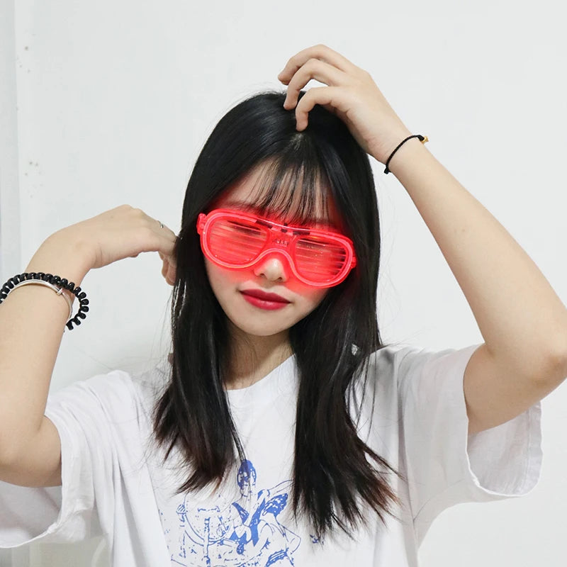 Flash Glasses – Party & Carnival Novelty Shutter Shades | Glow in the Dark Neon Flashing Glasses for Birthday & Mardi Gras