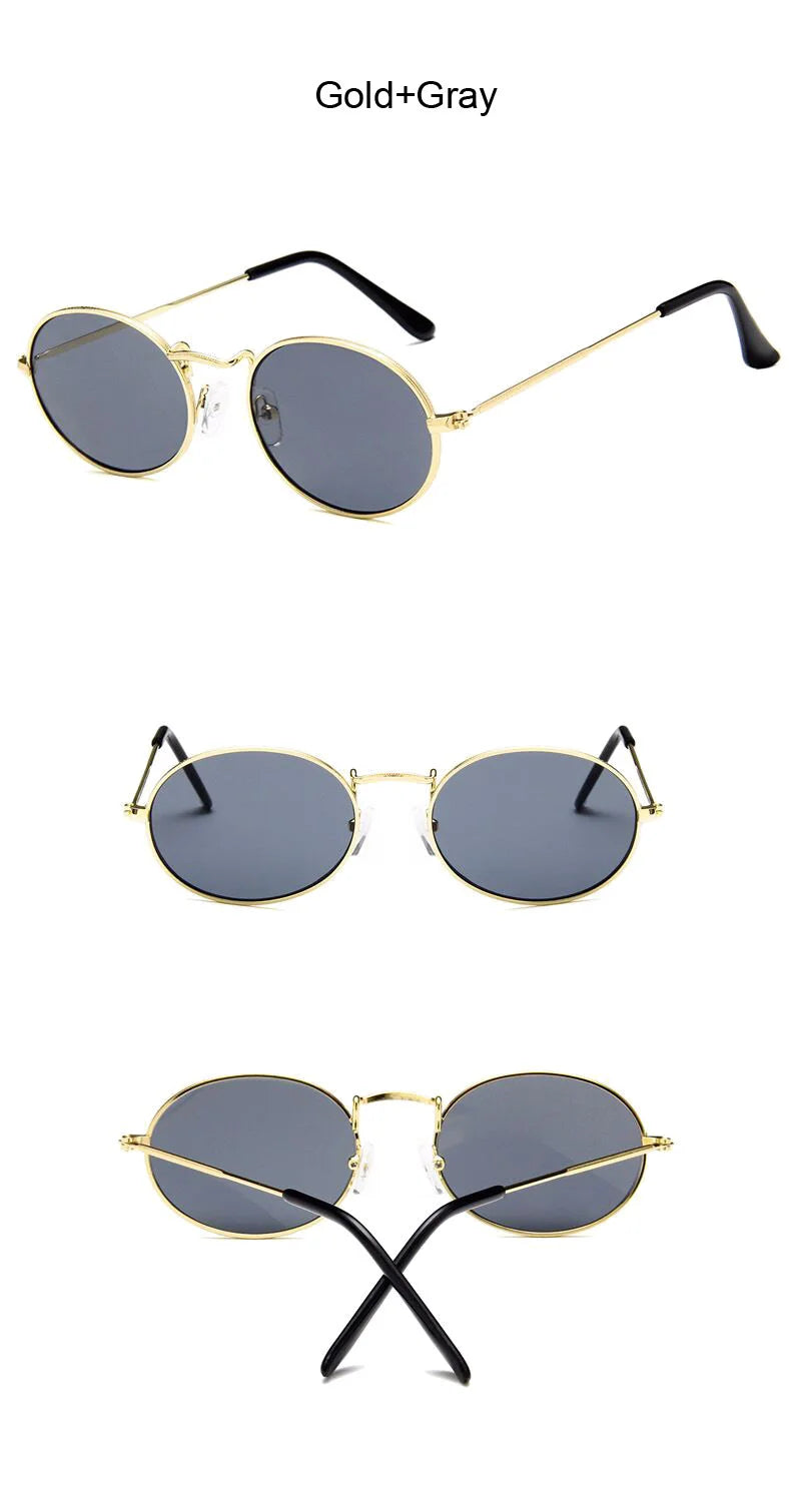 Small Oval Mirror Sunglasses for Women – Pink Luxury Brand Designer Eyewear Shades | Alloy Black Sun Glasses Female UV400