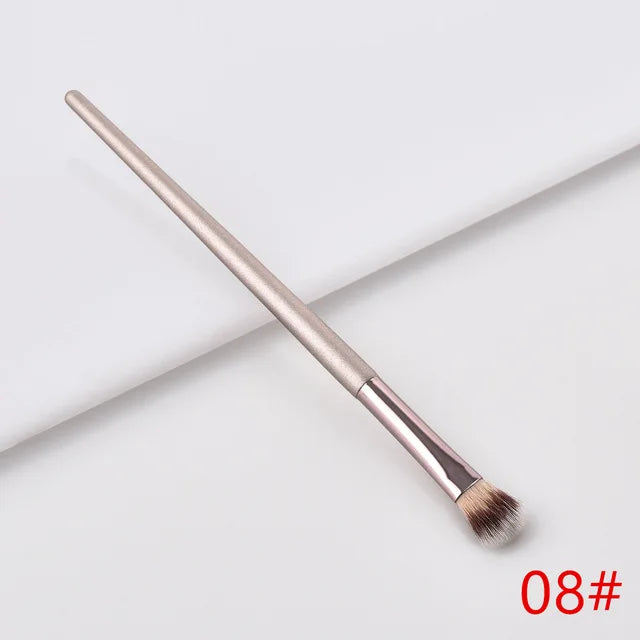 Luxury Champagne Makeup Brushes Set For Foundation PowdLuxury Champagne Makeup Brush Set – Foundation, Powder, Blush, Eyeshadow & Concealer Cosmetic Beauty Toolser Blush Eyeshadow Concealer Make Up Brush Cosmetics Beauty Tools