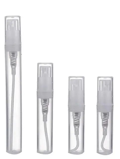 50/100PCS Mini Glass Perfume Bottles – 2ML/5ML/10ML Black & Clear | Portable Empty Cosmetic Sample Vials Wholesale