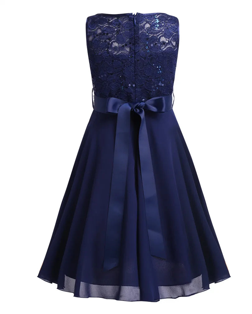 Elegant Girls Flower Princess Dress – Infant & Kids Tulle Lace Party, Bridesmaid, Ball Gown Tutu Dress