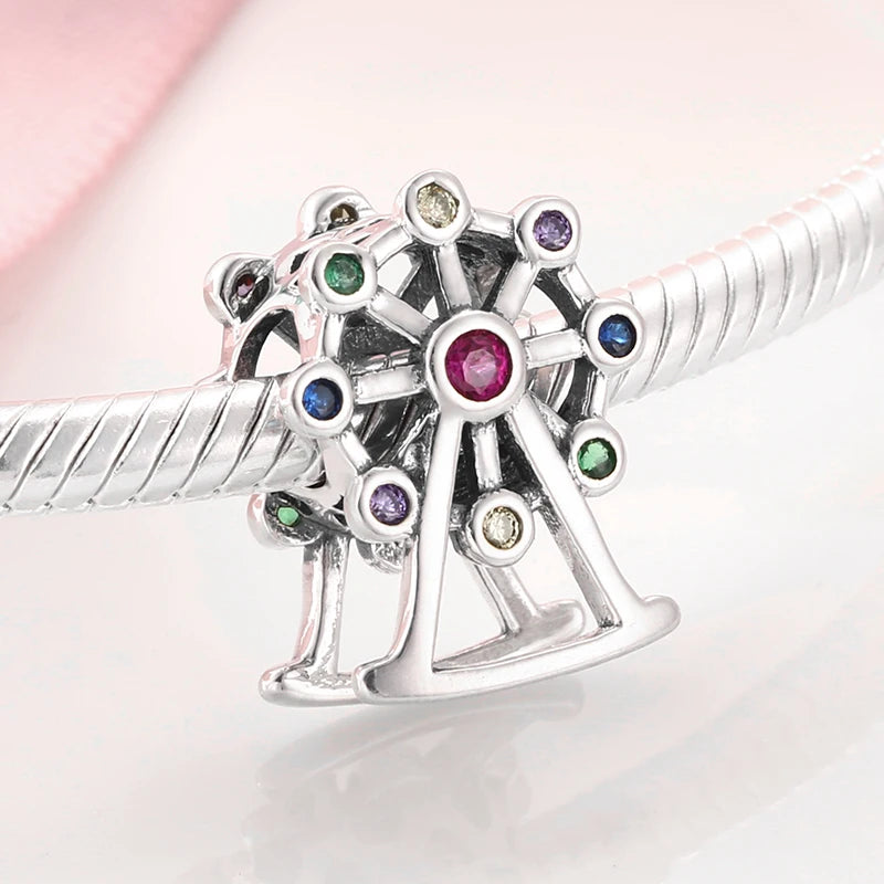 Give Birth To Life Pregnant Mother 925 Sterling Silver Charm | Pink CZ Beads Fit Original Bracelets