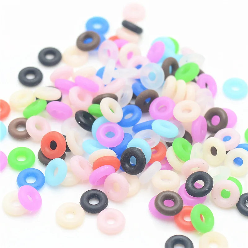100Pcs Rubber Charms Beads | European DIY Beads Fit Pandora Bracelets & Bangles – Fashion Jewelry JS1031