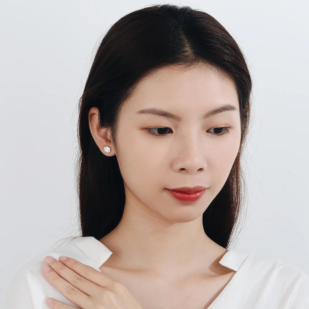 Real Pure 925 Sterling Silver Rainbow Stud Earrings for Women & Girls – Cute Korean Japanese Style