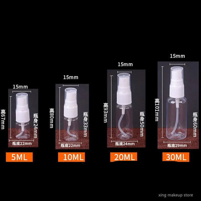 50PCS Travel Perfume Bottles – 5ML/10ML/20ML/50ML Portable Spray Atomizer | Empty Sample Containers for Alcohol Perfume