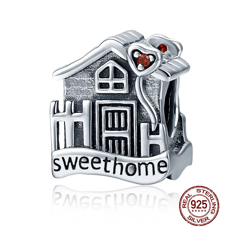 WOSTU 925 Sterling Silver Mixed Charms | Pet, Camera, Bee, Coffee & Ladybug Beads – Fit Original Pandora DIY Bracelet Jewelry